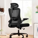 Office Chair: Office Desk Chair with High Back Mesh and Adjustable Lumbar Support Rolling Work Swivel Task Chairs with Wheel 3D Armrests and Headrest