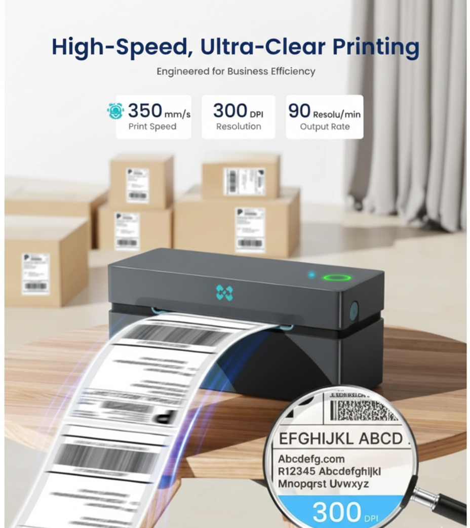 Gemini_Generated_Image_x7w5msx7w5msx7w5 PL80e Bluetooth Thermal Shipping Label Printer, Blue - Image 1