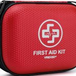 Mini First Aid Kit - 150 Piece Small Waterproof Hard Shell Medical Kit for  Emergencies- Small First Aid Medical Kit (Red)