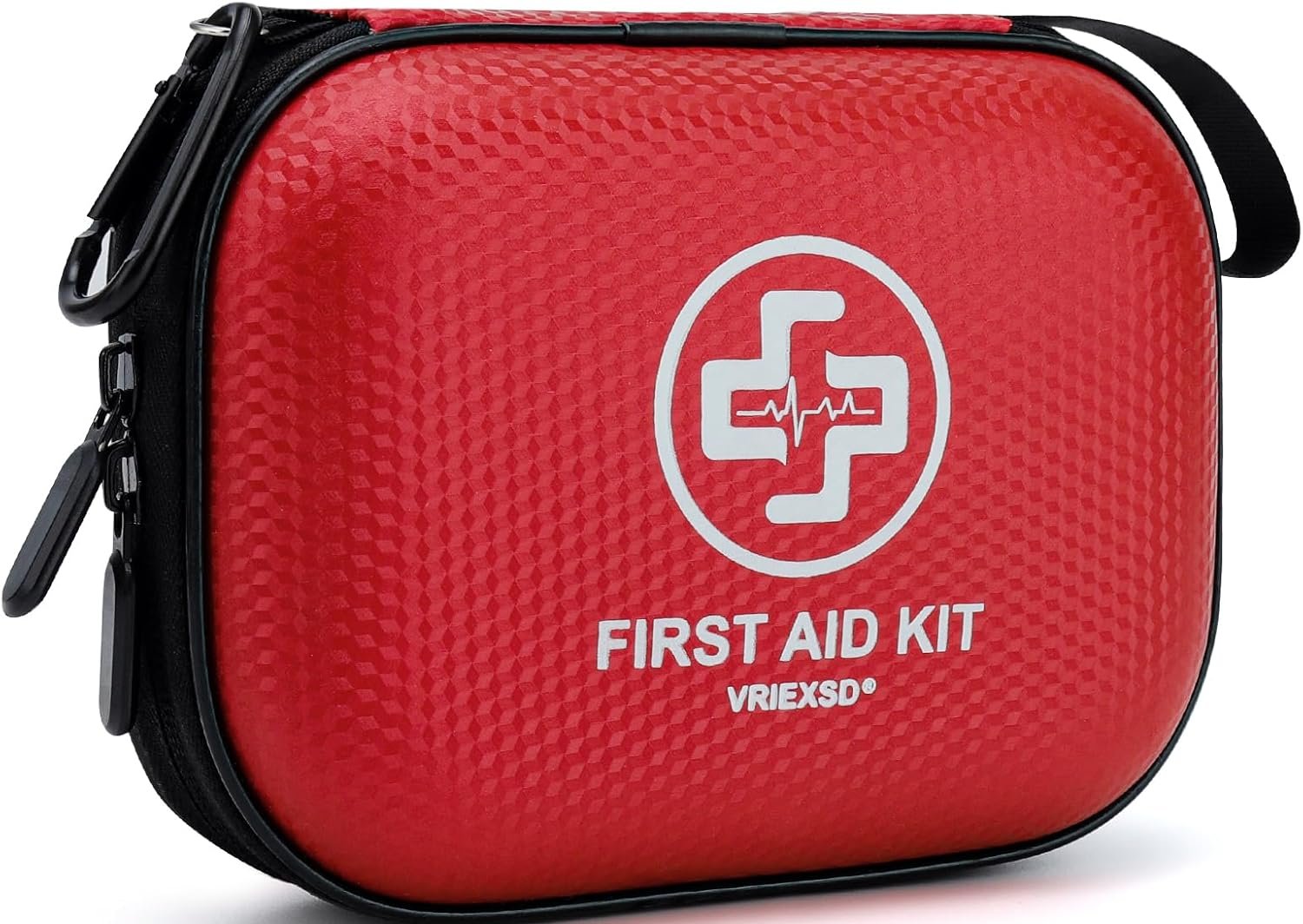 Görsel Düzenleyici (49) Mini First Aid Kit - 150 Piece Small Waterproof Hard Shell Medical Kit for Emergencies- Small First Aid Medical Kit (Red) - Image 1