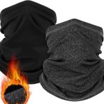 2 Pack Winter Neck Gaiter Warmer for Men&Women,Windproof Face Cover Fleece Face Mask Scarf for Cold Weather Sport