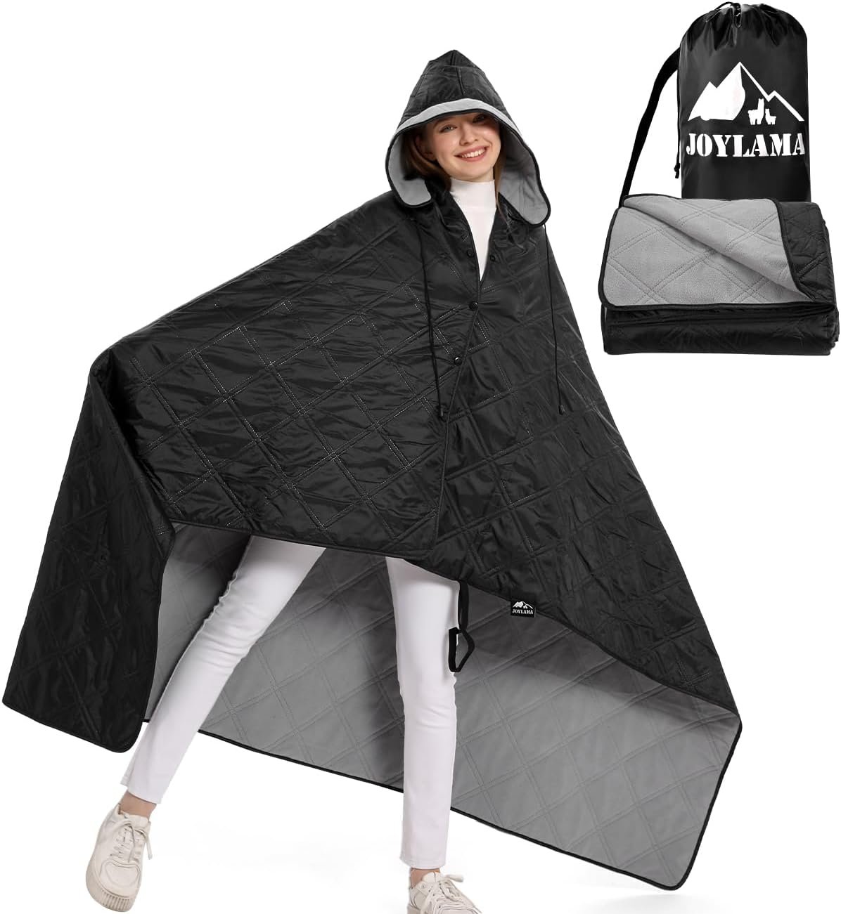 Görsel Düzenleyici (69) Outdoor Camping Blanket, Fleece Waterproof Stadium Blanket with Portable Bag, Lightweight for Cold Weather, Sports, Pet, Beach, Picnic, Stadium, Travel, Car, 79 * 54inch - Image 1